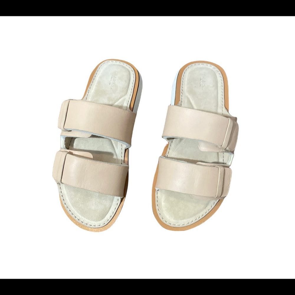 Rag & Bone Parker slide tan leather sandals